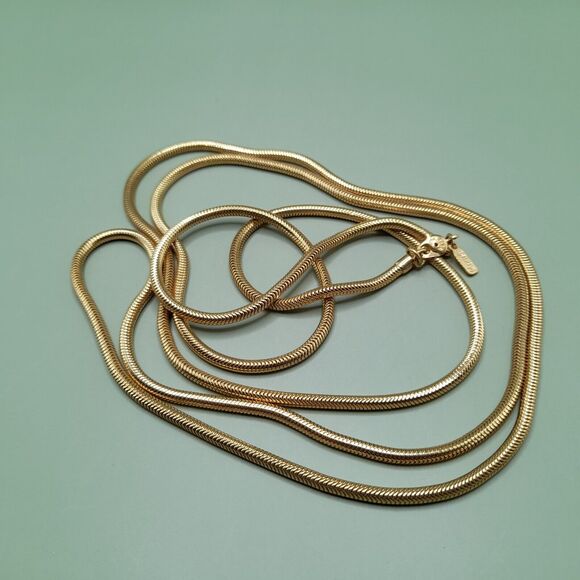 Vintage Monet Gold Plated Necklace 52 Inch Sister Clasp - Picture 8 of 12